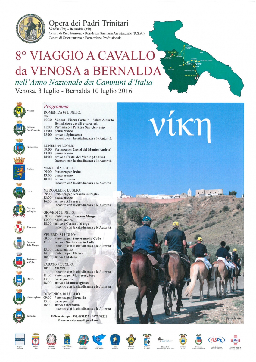 Viaggio a cavallo da Venosa a Bernalda